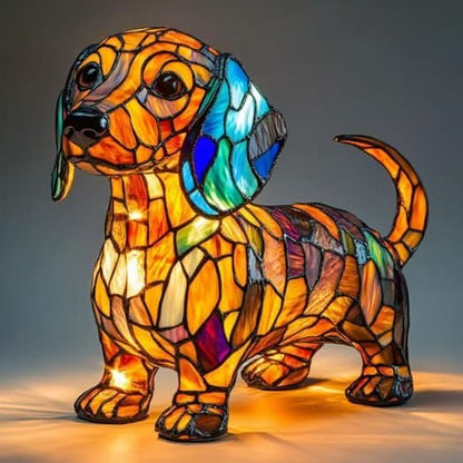 Artistic LED Table Lamp Featuring Minimalist Dog Breed Design