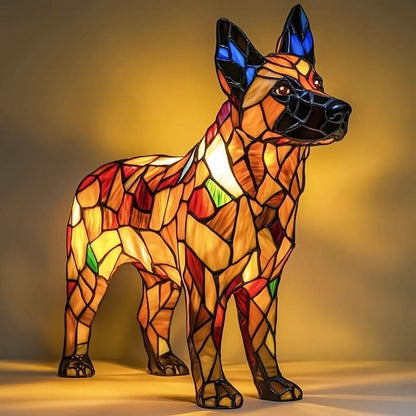 Artistic LED Table Lamp Featuring Minimalist Dog Breed Design