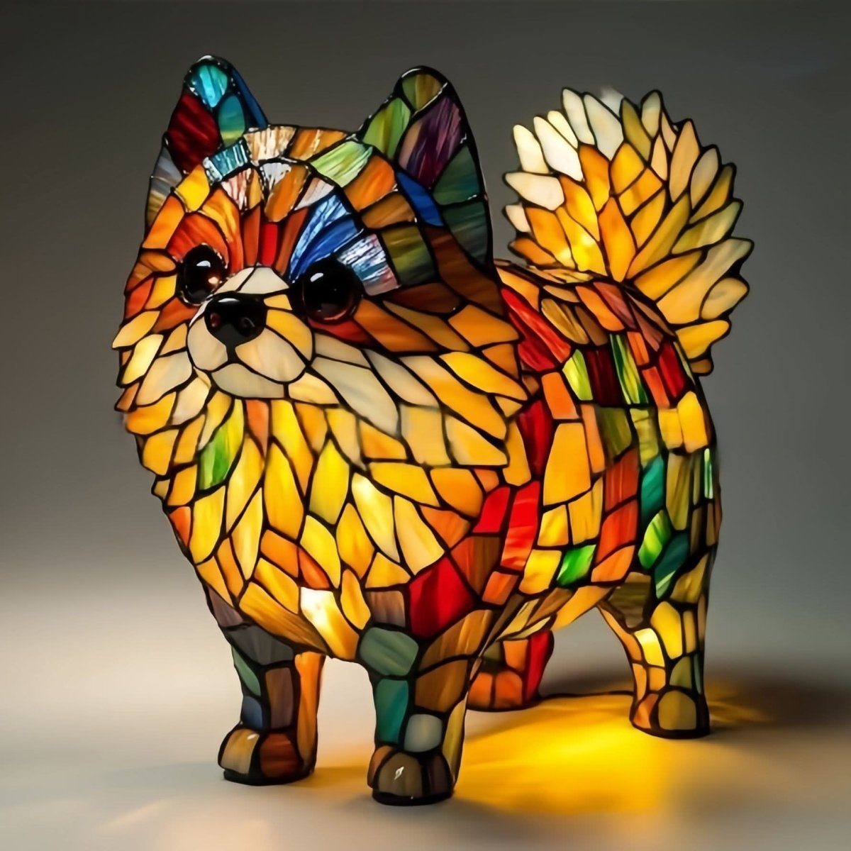 Artistic LED Table Lamp Featuring Minimalist Dog Breed Design