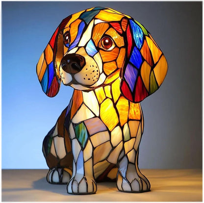 Artistic LED Table Lamp Featuring Minimalist Dog Breed Design