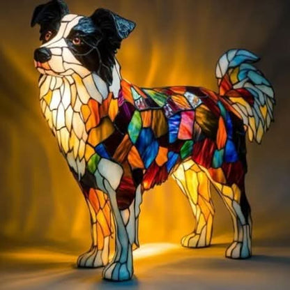 Artistic LED Table Lamp Featuring Minimalist Dog Breed Design