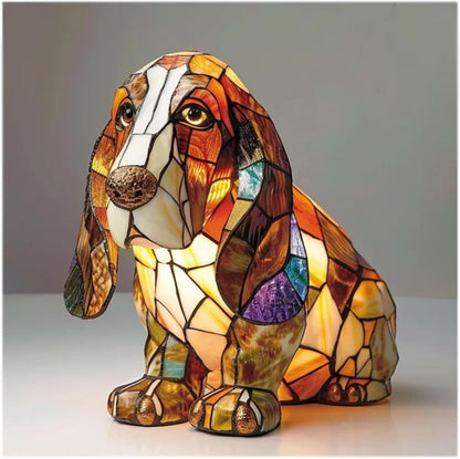 Artistic LED Table Lamp Featuring Minimalist Dog Breed Design