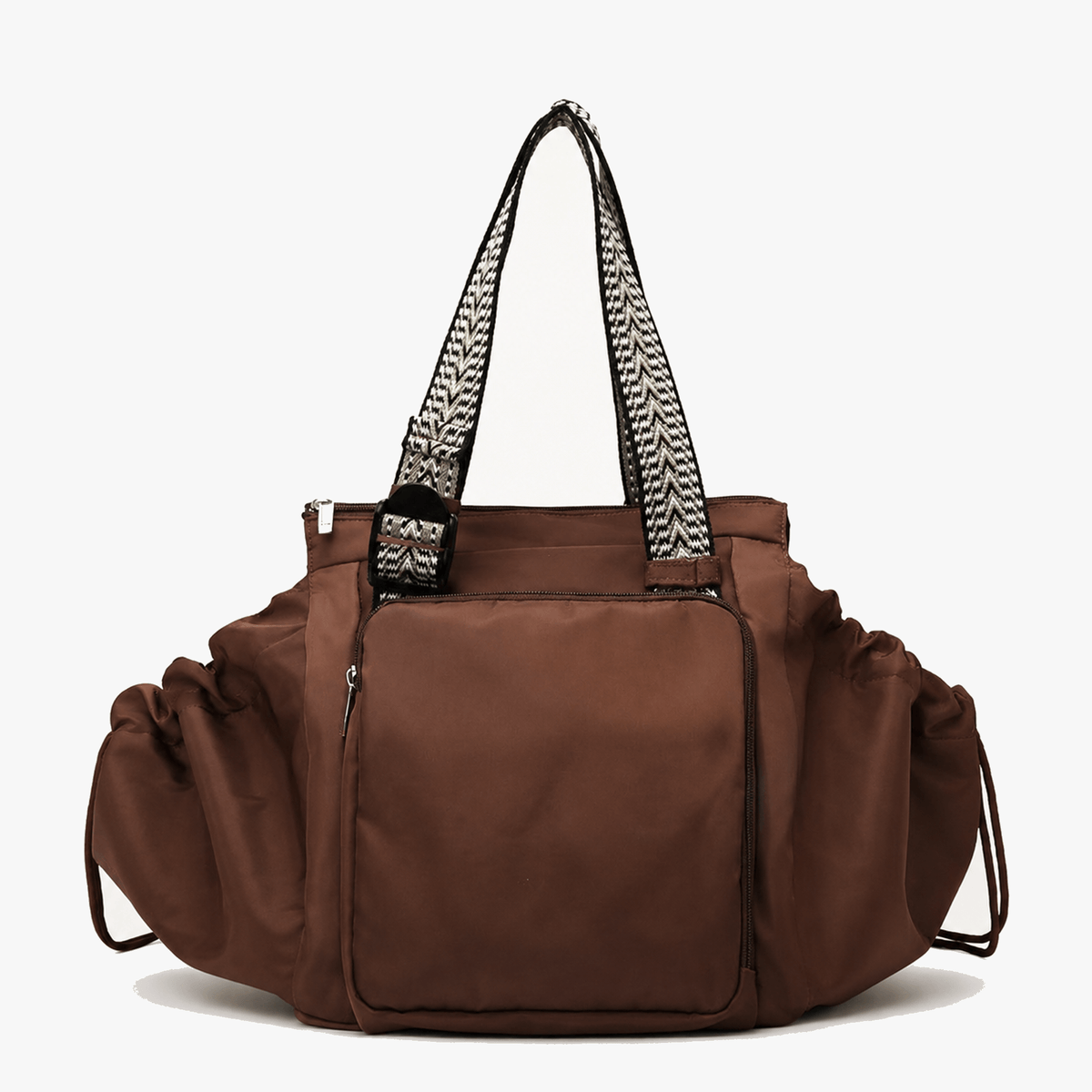 Nylon Travel Tote Bag with 15 Pockets - Water-Resistant Design
