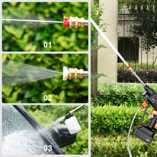 30 Bar Portable Pressure Cleaner with Adjustable Nozzle for Outdoor Use