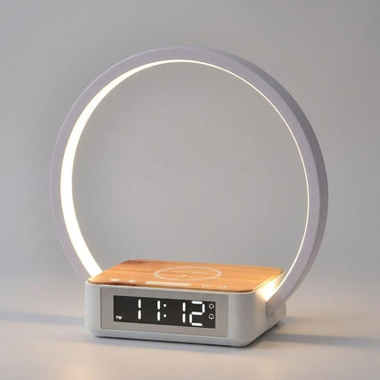 Adjustable Brightness Cordless Table Lamp with Wireless Charging for Bedroom