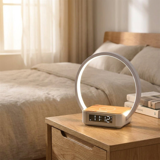 Adjustable Brightness Cordless Table Lamp with Wireless Charging for Bedroom