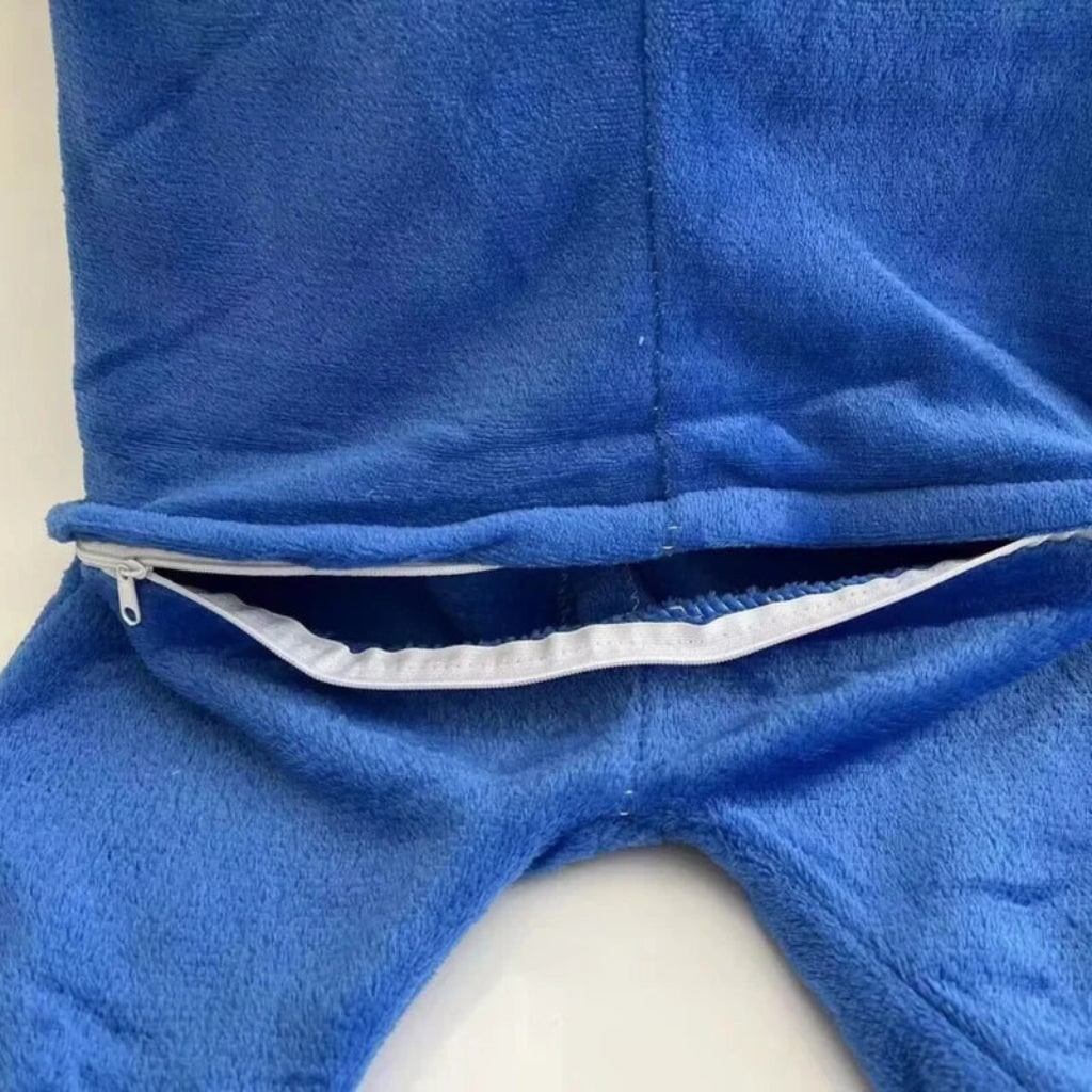 Cozy Halloween Costume – Kids' Hooded Plush Jumpsuit