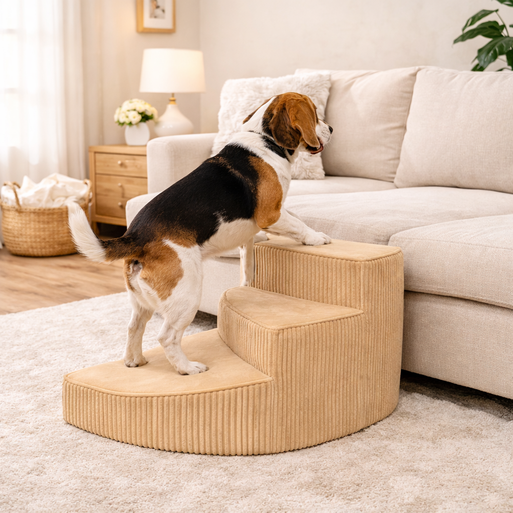 Orthopedic Foam Dog Steps for Small Breeds and Puppies – Non-Slip Design
