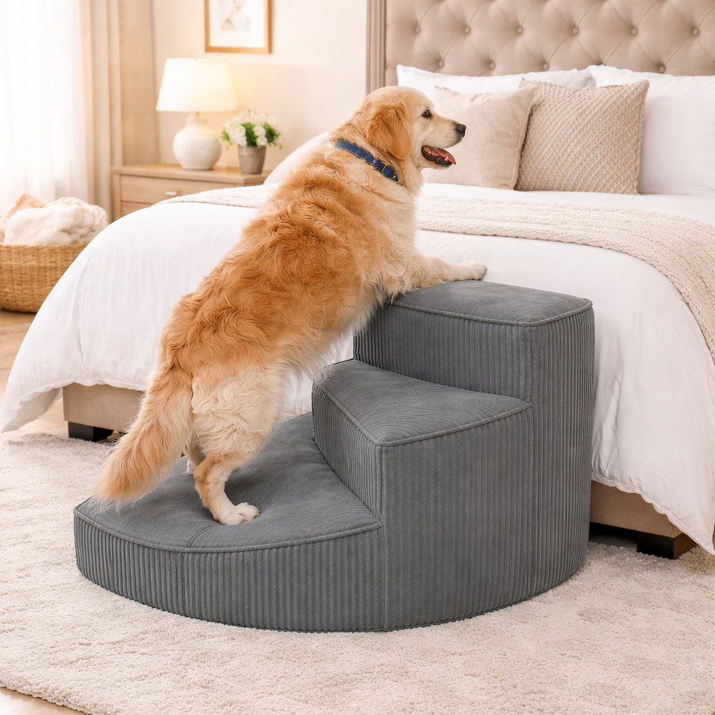 Orthopedic Foam Dog Steps for Small Breeds and Puppies – Non-Slip Design