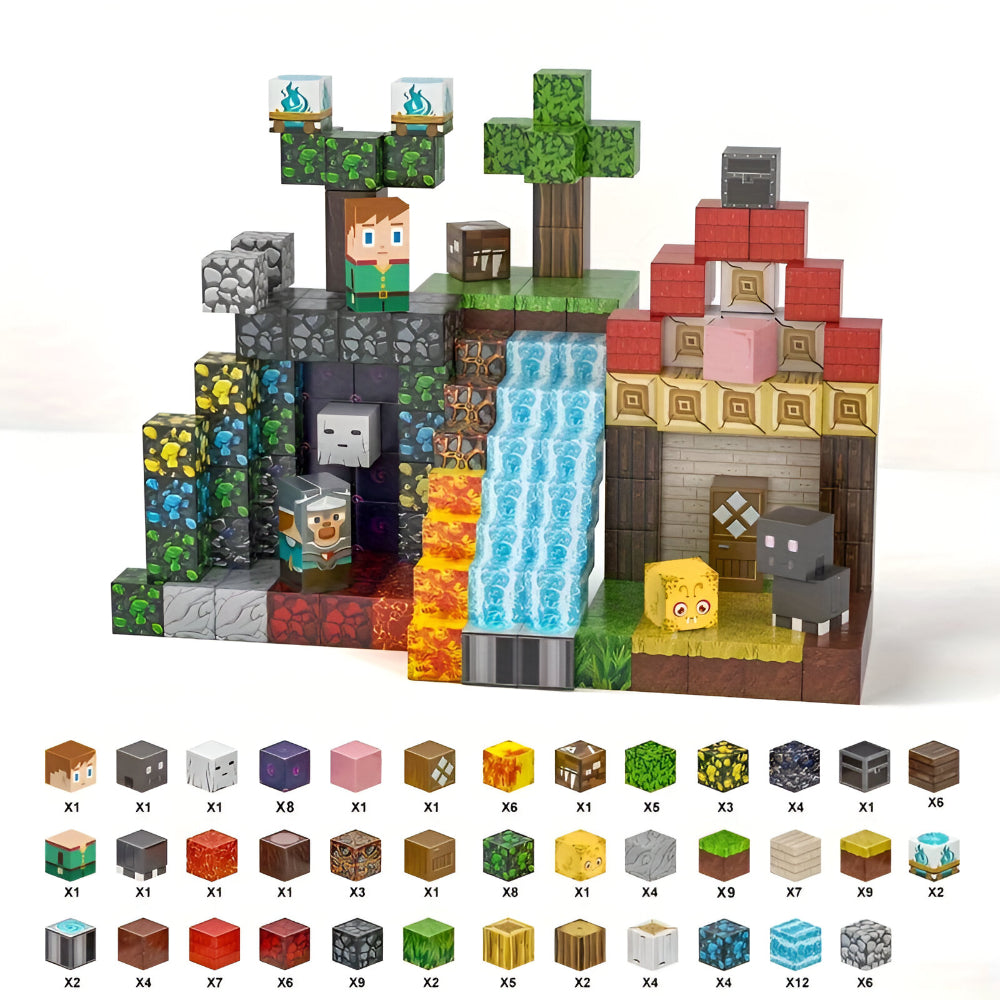 Creative Toy Set of Magnetic Building Blocks for Children – Easy Connect