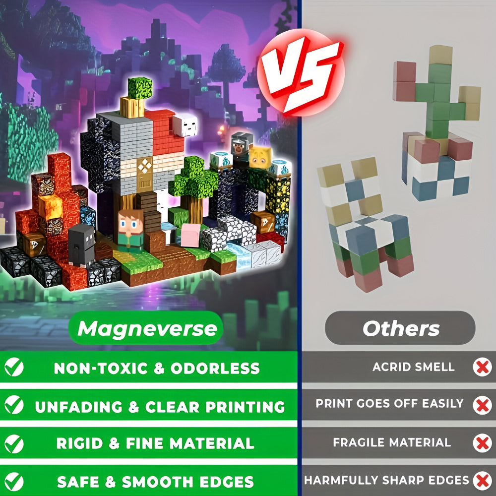 Creative Toy Set of Magnetic Building Blocks for Children – Easy Connect
