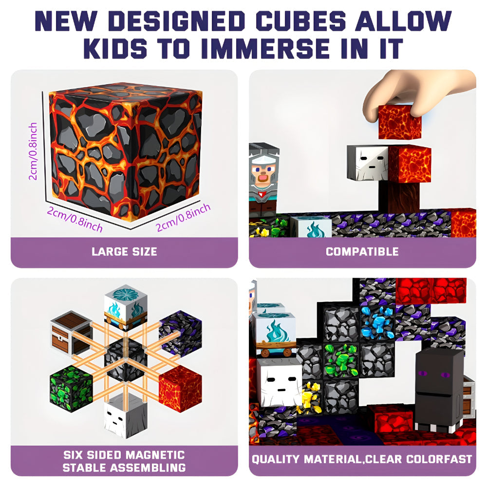 Creative Toy Set of Magnetic Building Blocks for Children – Easy Connect