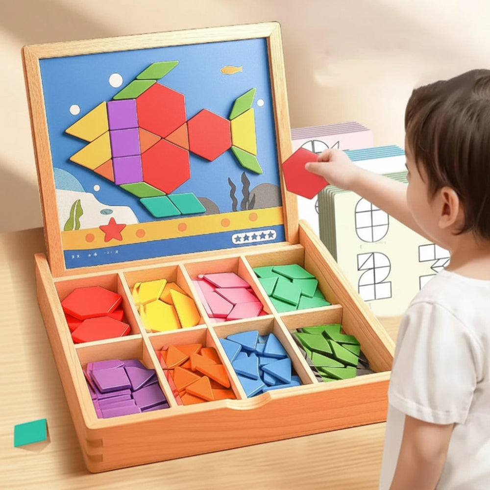 248-Piece Magnetic Puzzle Block Set – STEM Educational Toy