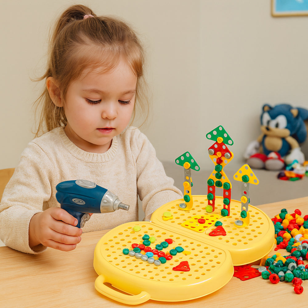 STEM Learning Building Set for Kids with Electric Screwdriver