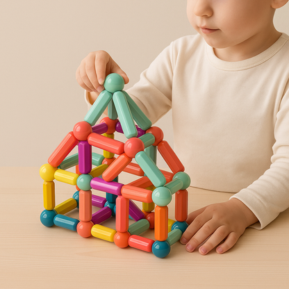STEM Educational Toy - Durable Magnetic Building Blocks Set for Children