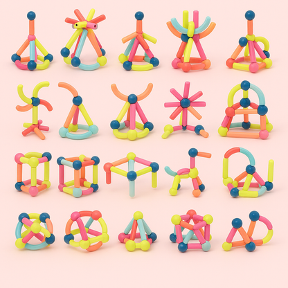 STEM Educational Toy - Durable Magnetic Building Blocks Set for Children