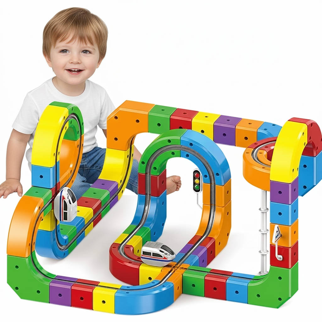 Rechargeable Engine Magnetic Train Track Set – Fun Learning Toy for Kids