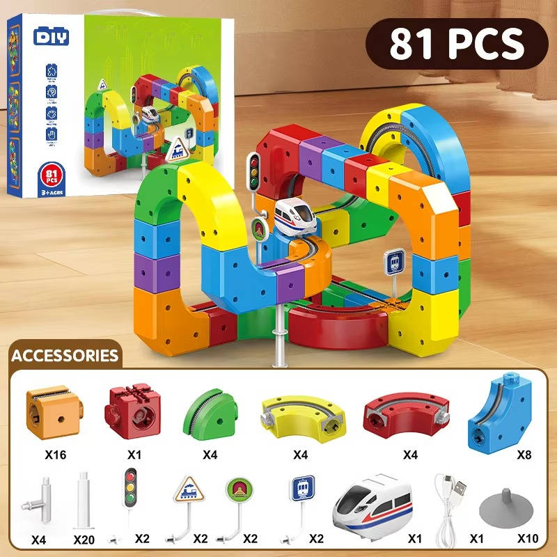 Rechargeable Engine Magnetic Train Track Set – Fun Learning Toy for Kids