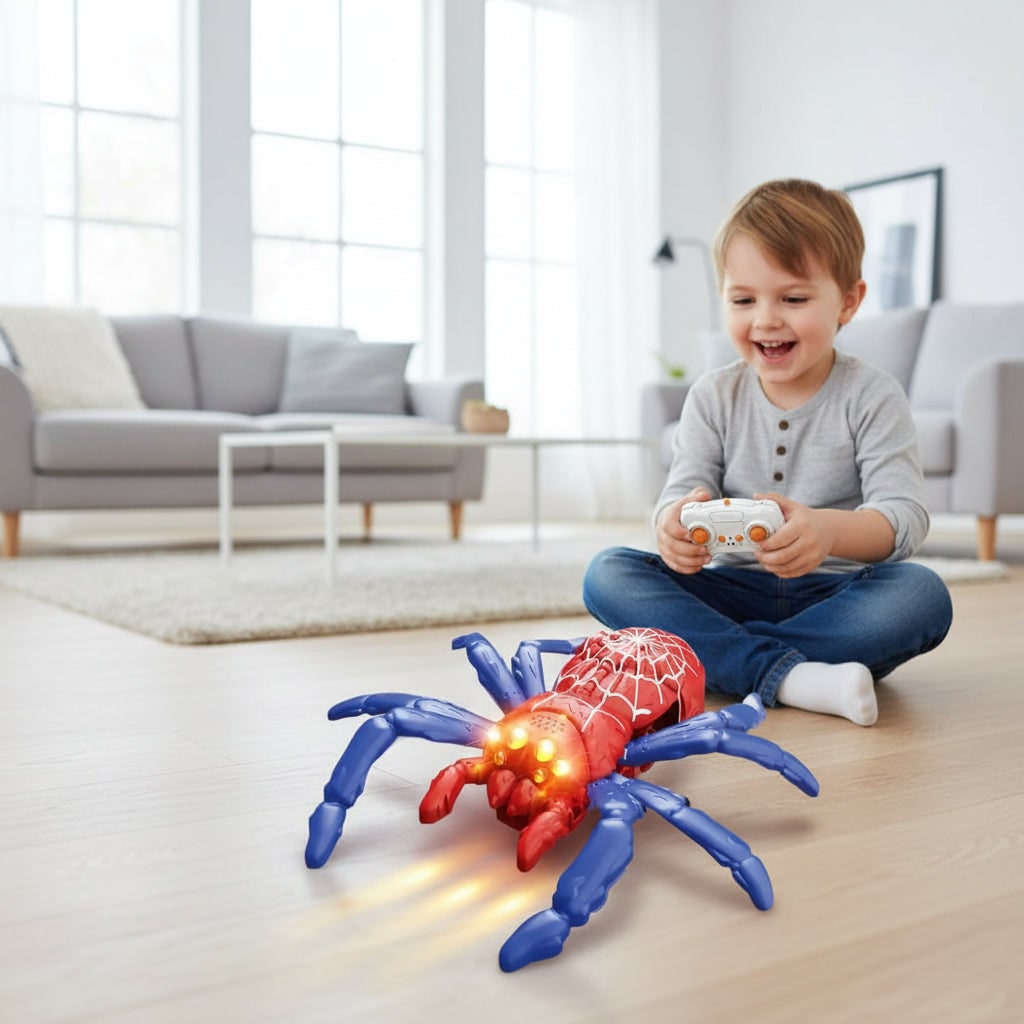 Jumping Spider Toy with Remote Control – Halloween Prank Decor
