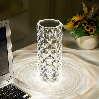 Touch-Controlled Crystal Lamp