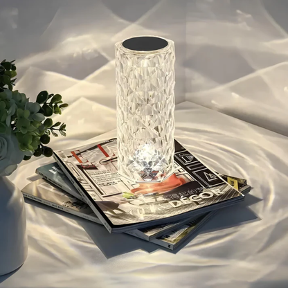 Touch-Controlled Crystal Lamp