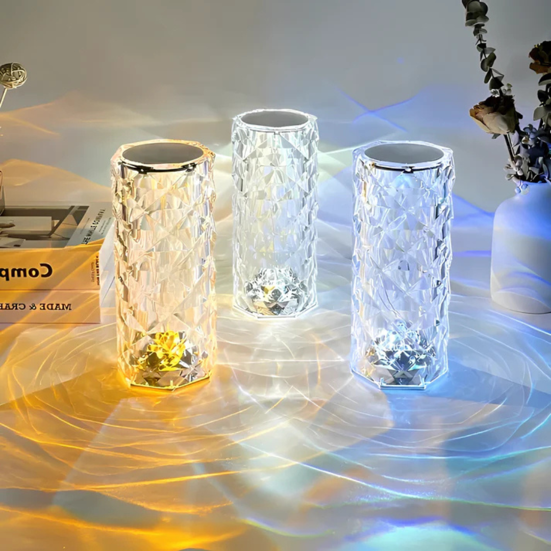 Touch-Controlled Crystal Lamp