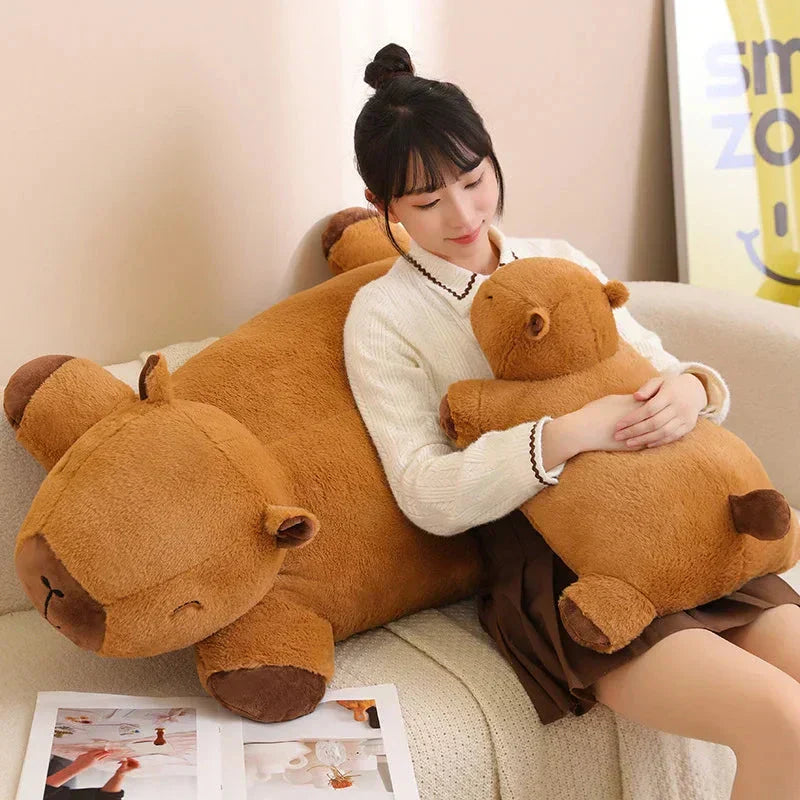 Cuddly Capybara Plush Toy | Cozy Stuffed Pillow with Soft Filling