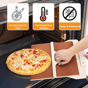 Pizza Transfer Tool with Sliding Design for Ergonomic Handling