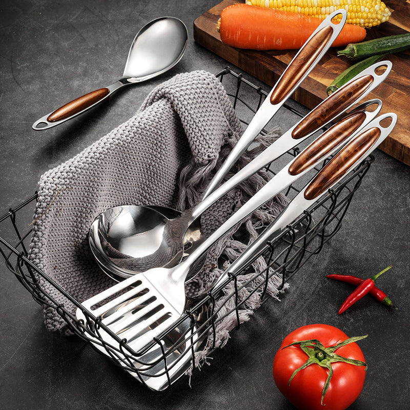 Cooking Tools Set in Stainless Steel with Comfortable Grip Handles