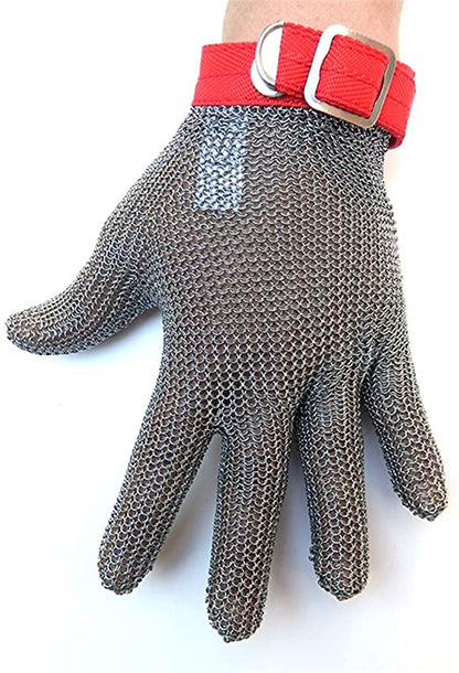 Stainless Steel Cut-Resistant Gloves for Kitchen and Workshop – Adjustable