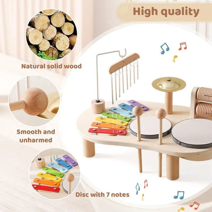 Deluxe Toddler Musical Ensemble with Drum, Xylophone, and More