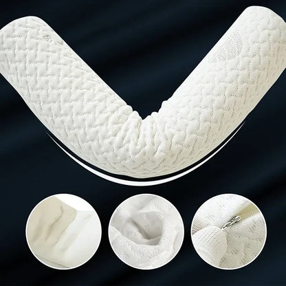Ergonomic Neck Support Pillow with Breathable Cotton Cover