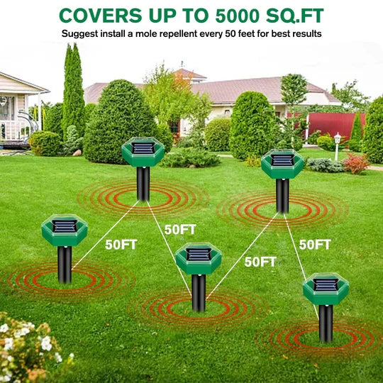 Eco-Friendly Solar Ultrasonic Pest Deterrent - 4 Pack