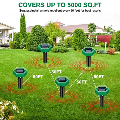 Eco-Friendly Solar Ultrasonic Pest Deterrent - 4 Pack
