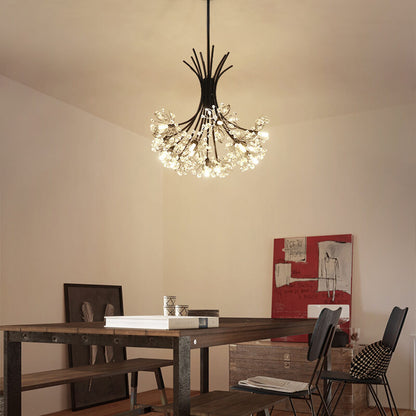 Elegant LED Chandelier Light Fixture with Modern Crystal Design