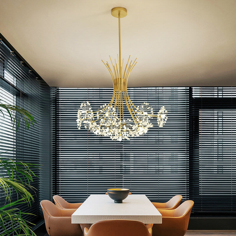 Elegant LED Chandelier Light Fixture with Modern Crystal Design