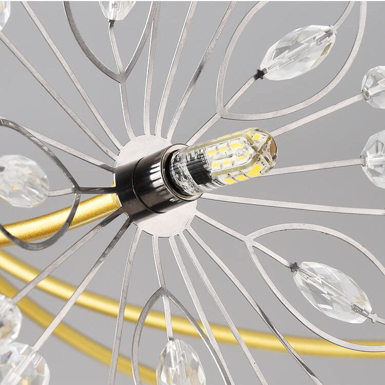 Elegant LED Chandelier Light Fixture with Modern Crystal Design