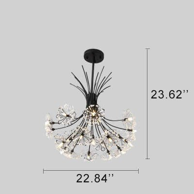 Elegant LED Chandelier Light Fixture with Modern Crystal Design
