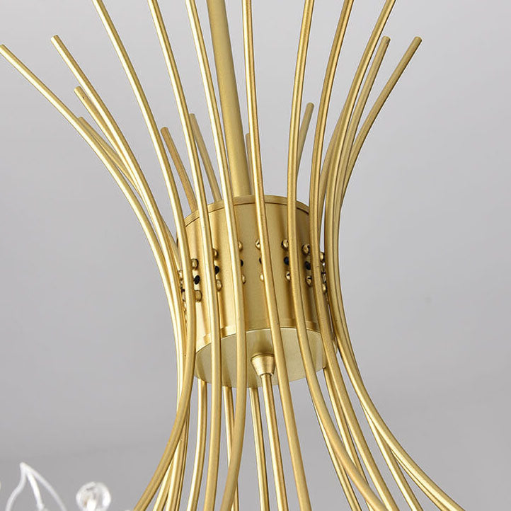 Elegant LED Chandelier Light Fixture with Modern Crystal Design
