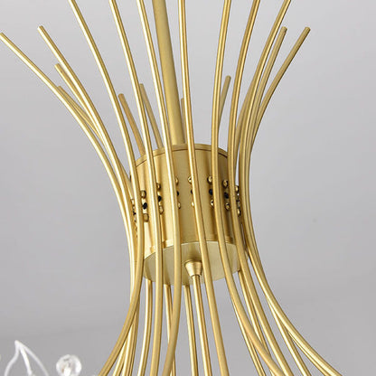 Elegant LED Chandelier Light Fixture with Modern Crystal Design