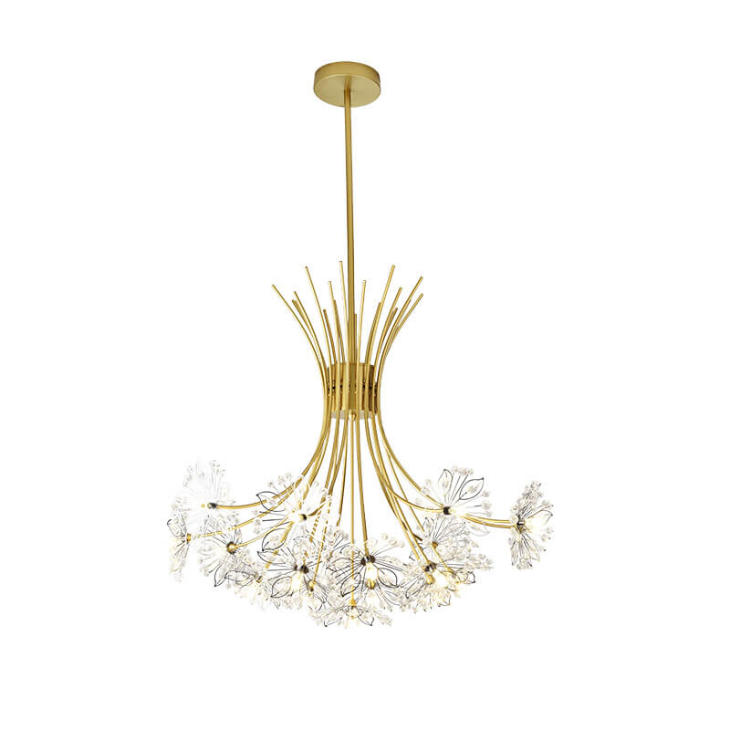 Elegant LED Chandelier Light Fixture with Modern Crystal Design