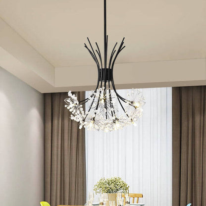 Elegant LED Chandelier Light Fixture with Modern Crystal Design