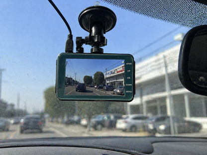 4-Inch Screen Dash Cam with Dual Lenses and Night Vision