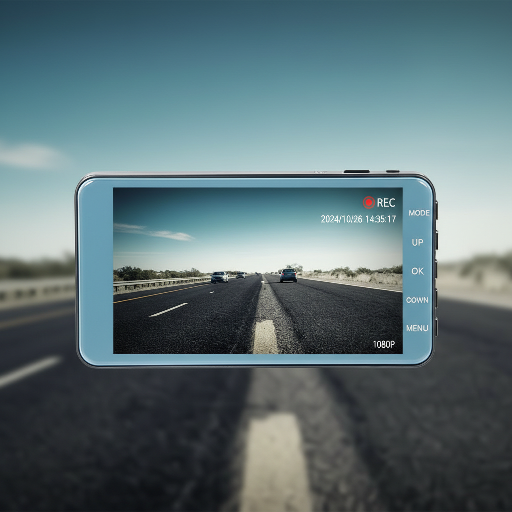 4-Inch Screen Dash Cam with Dual Lenses and Night Vision