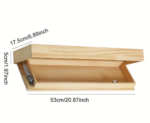 Wooden Wall Shelf with Hidden Storage for Modern Minimalist Decor
