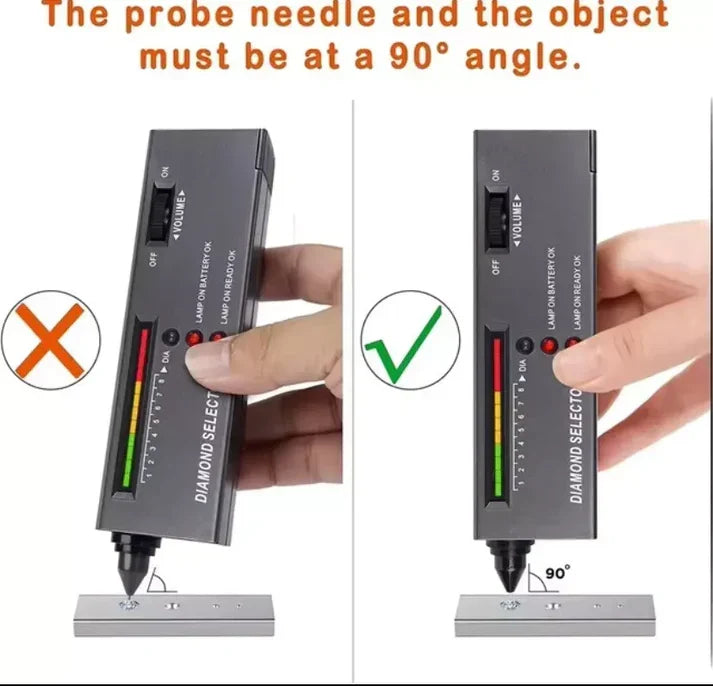 Handheld Gemstone Authenticity Checker with Sound Alert & Display