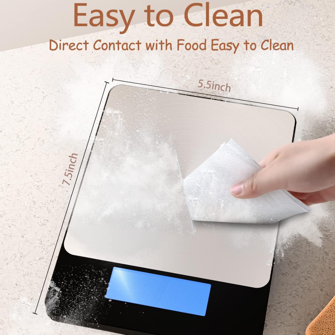 Digital Cooking Scale in Stainless Steel for Accurate Measurements