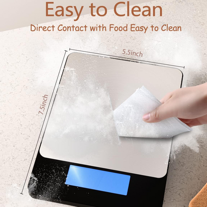 Digital Cooking Scale in Stainless Steel for Accurate Measurements