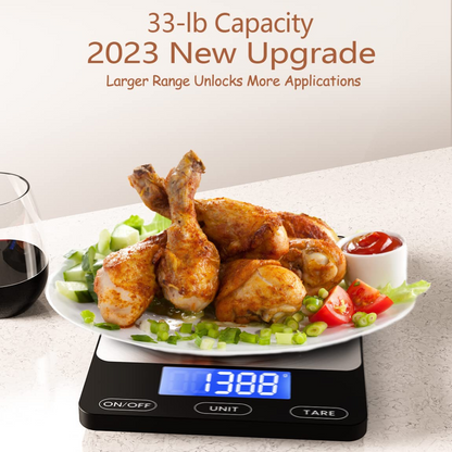 Digital Cooking Scale in Stainless Steel for Accurate Measurements