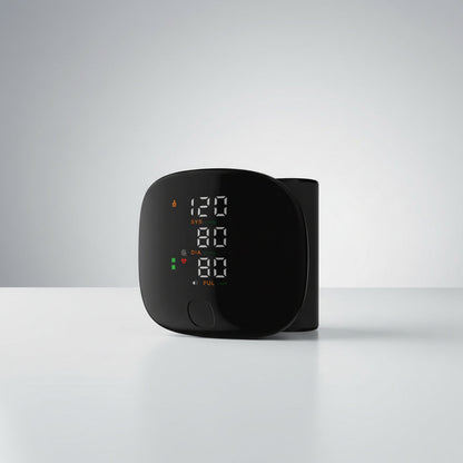 Wrist Blood Pressure Monitor – Portable with One-Touch LED Screen